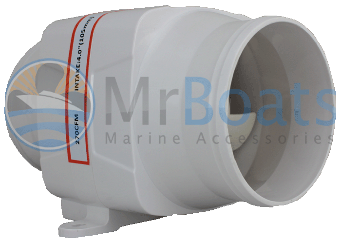 4" Hose BOAT BILGE AIR INLINE BLOWER Suits 270CFM 12 Volt ★ UV